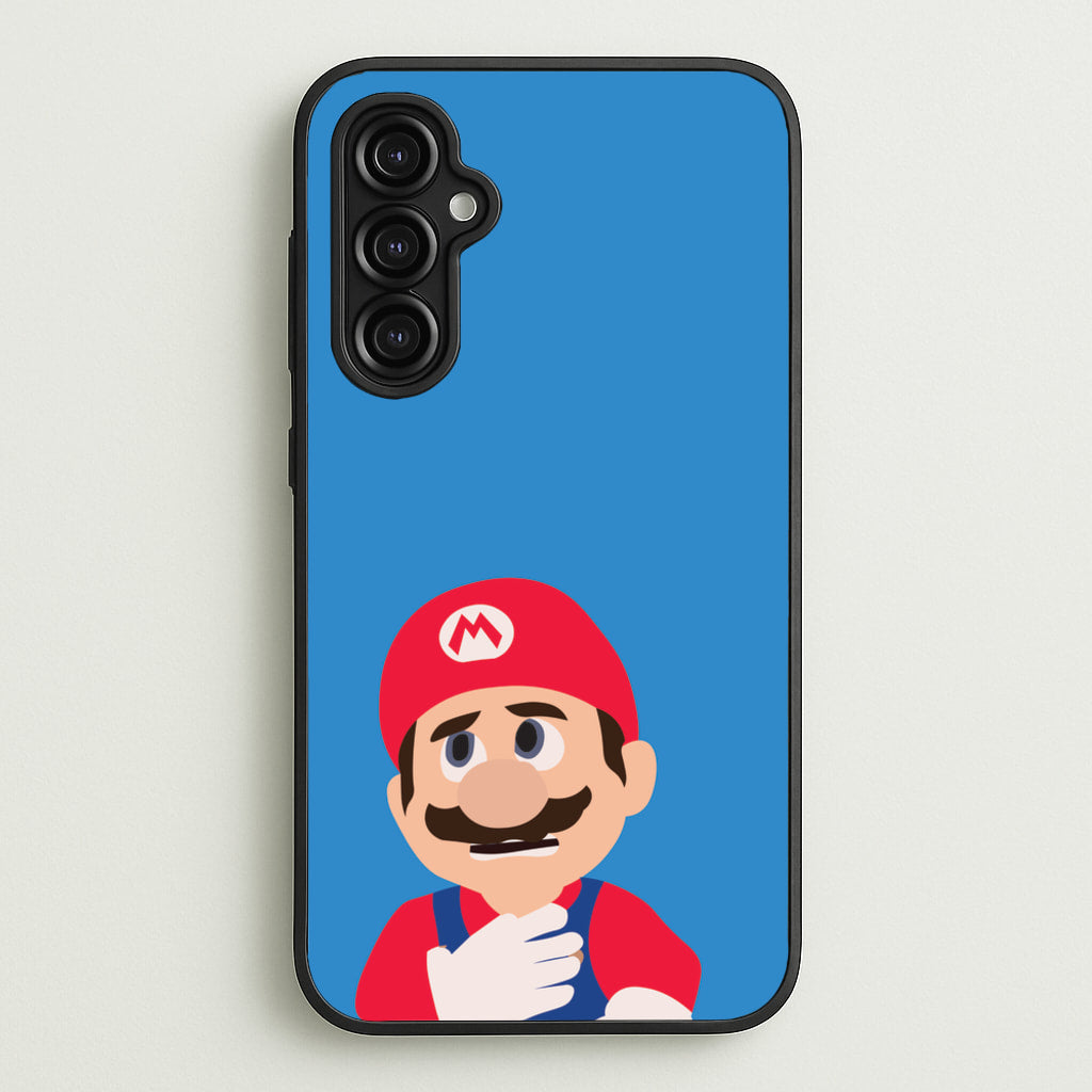 Worried Mario - The Super Mario Bros Phone Case for Galaxy A14
