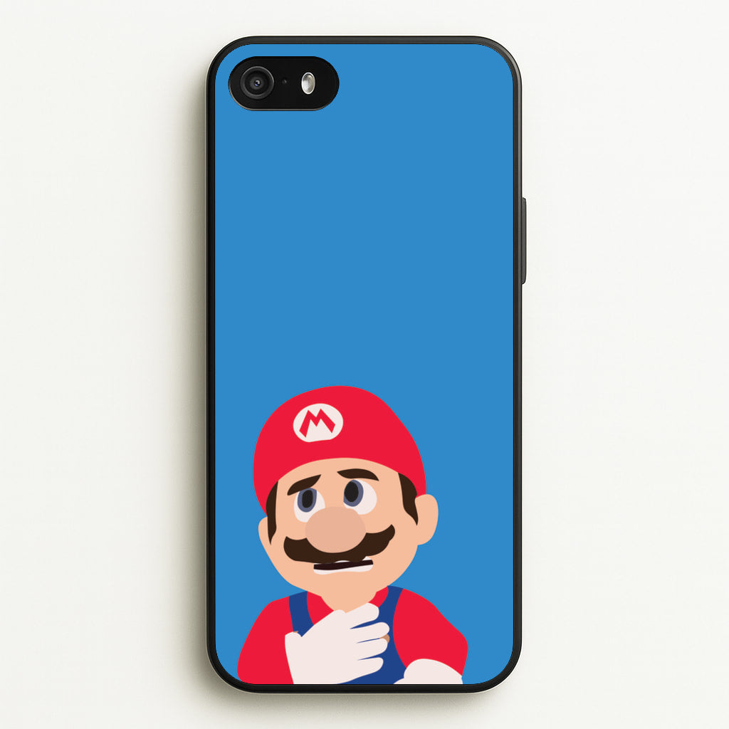 Worried Mario - The Super Mario Bros Phone Case for iPhone 5 / 5s / SE 2016
