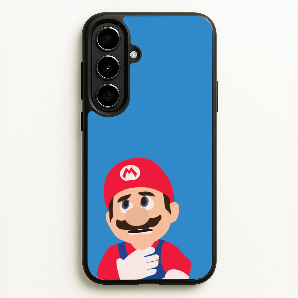Worried Mario - The Super Mario Bros Phone Case for Galaxy A56