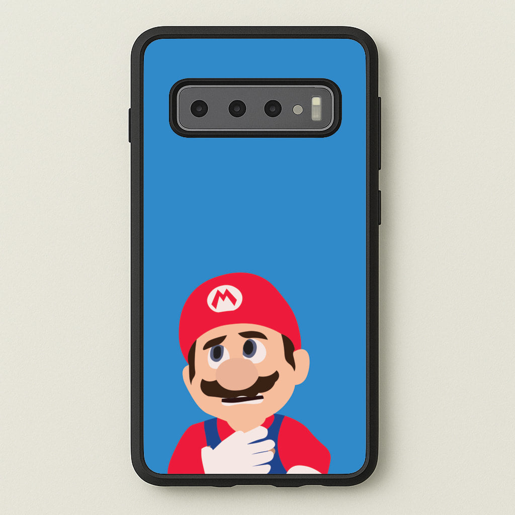 Worried Mario - The Super Mario Bros Phone Case for Galaxy S10 Plus