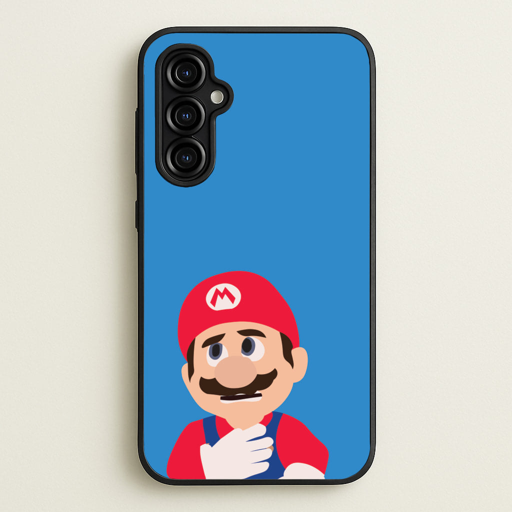 Worried Mario - The Super Mario Bros Phone Case for Galaxy A54