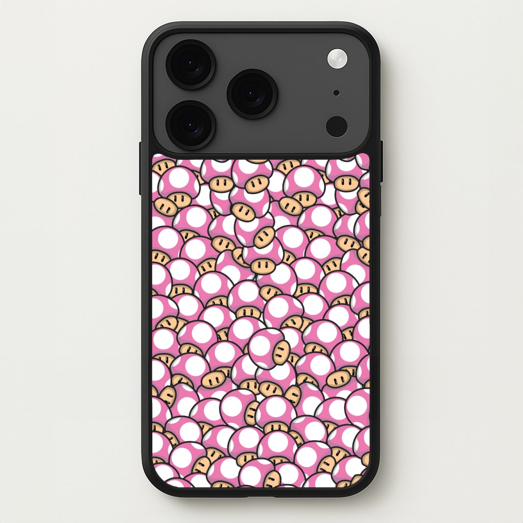 Mushroom Pattern - Pink Phone Case for iPhone 17 Pro Max