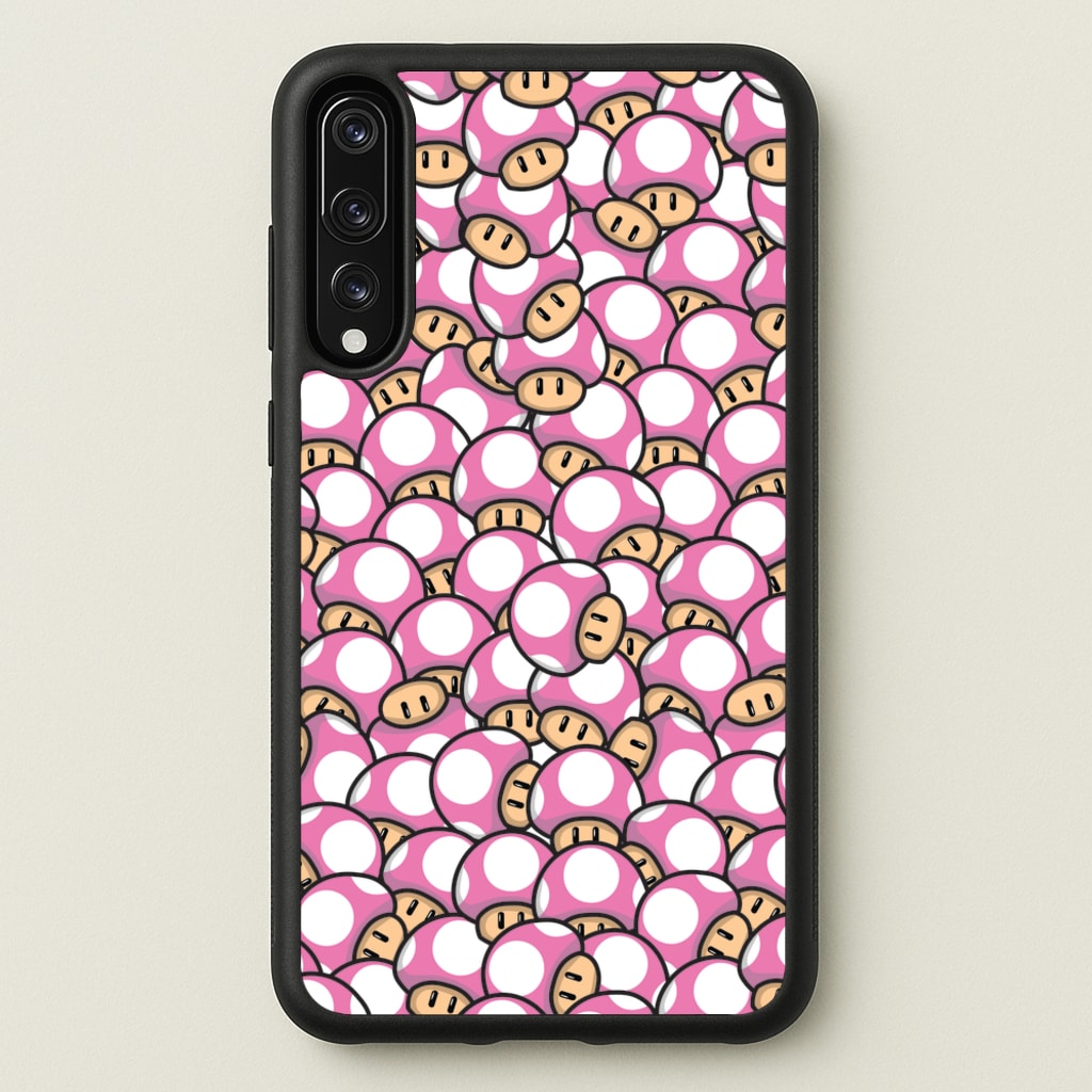 Mushroom Pattern - Pink - The Super Mario Bros Phone Case for Huawei P20 Pro