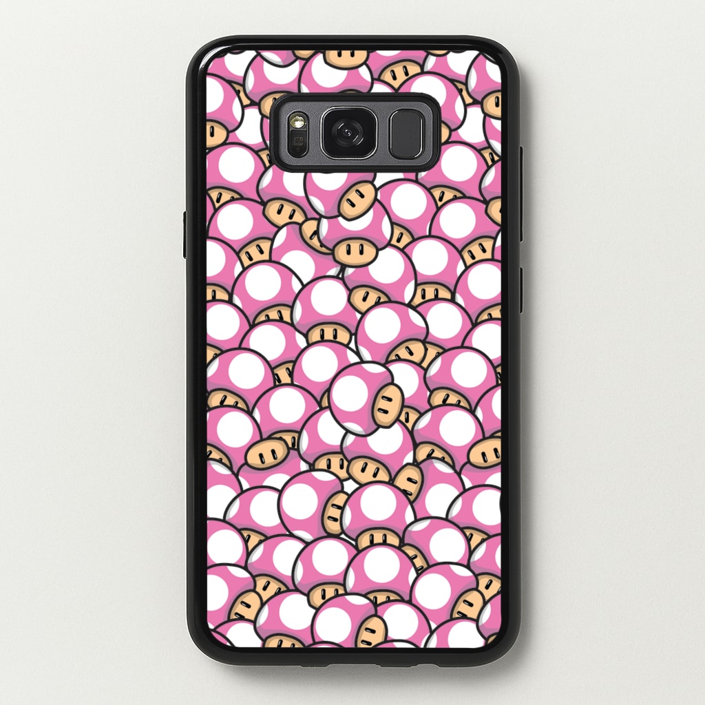 Mushroom Pattern - Pink - The Super Mario Bros Phone Case for Galaxy S8