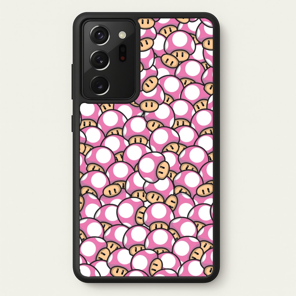 Mushroom Pattern - Pink - The Super Mario Bros Phone Case for Galaxy Note 20 Ultra