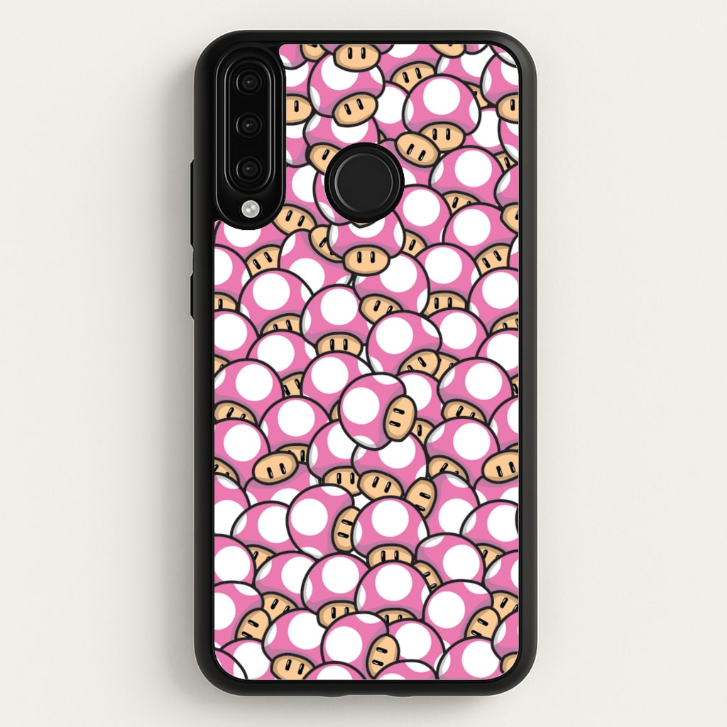 Mushroom Pattern - Pink - The Super Mario Bros Phone Case for Huawei P30 Lite