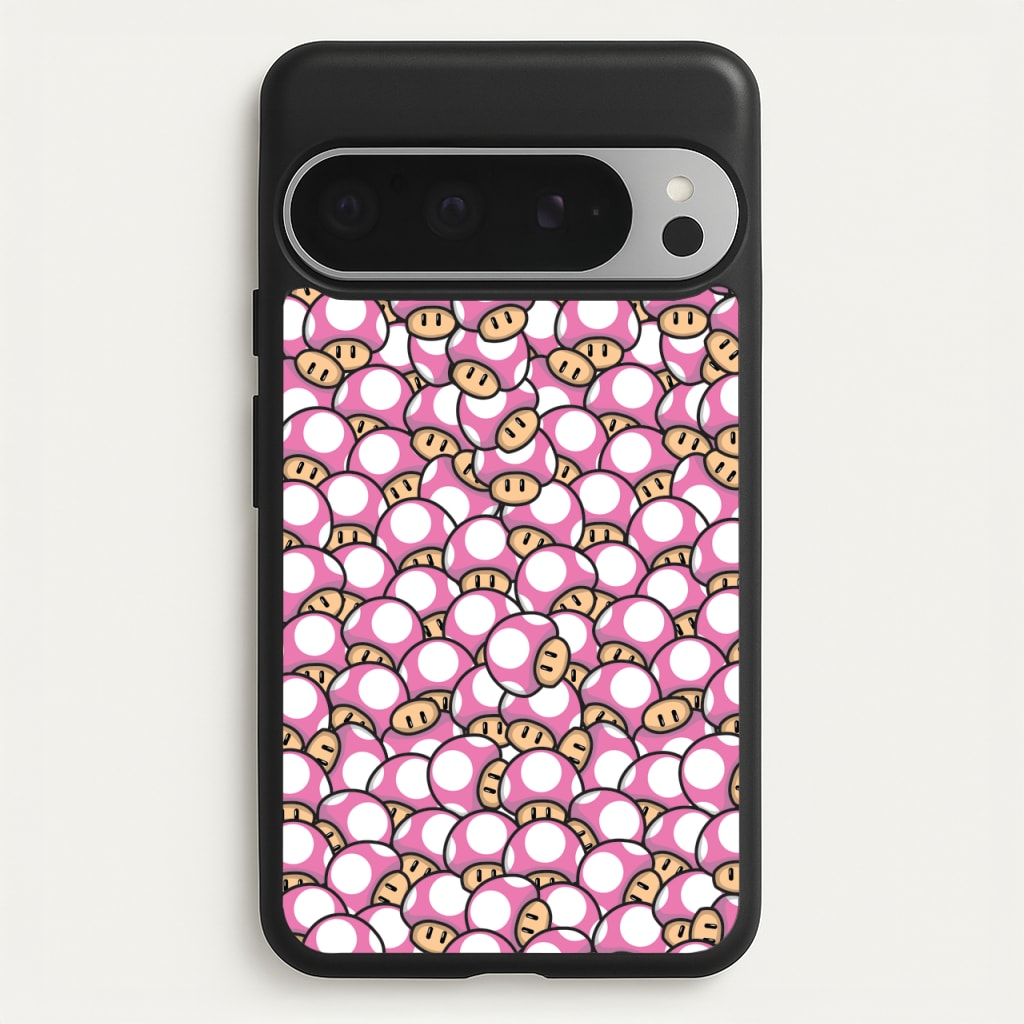 Mushroom Pattern - Pink - The Super Mario Bros Phone Case for Google Pixel 9 Pro XL