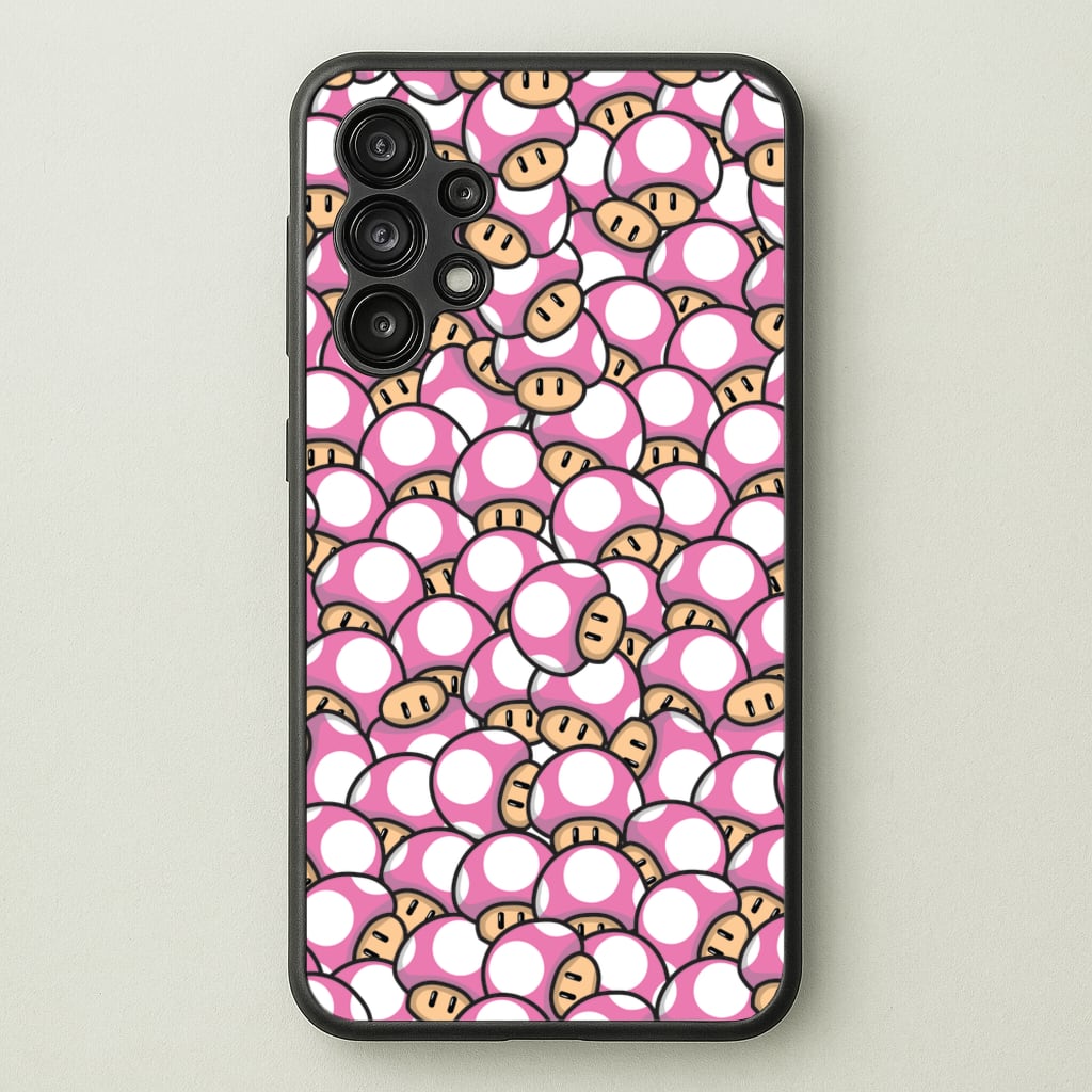 Mushroom Pattern - Pink - The Super Mario Bros Phone Case for Galaxy A13