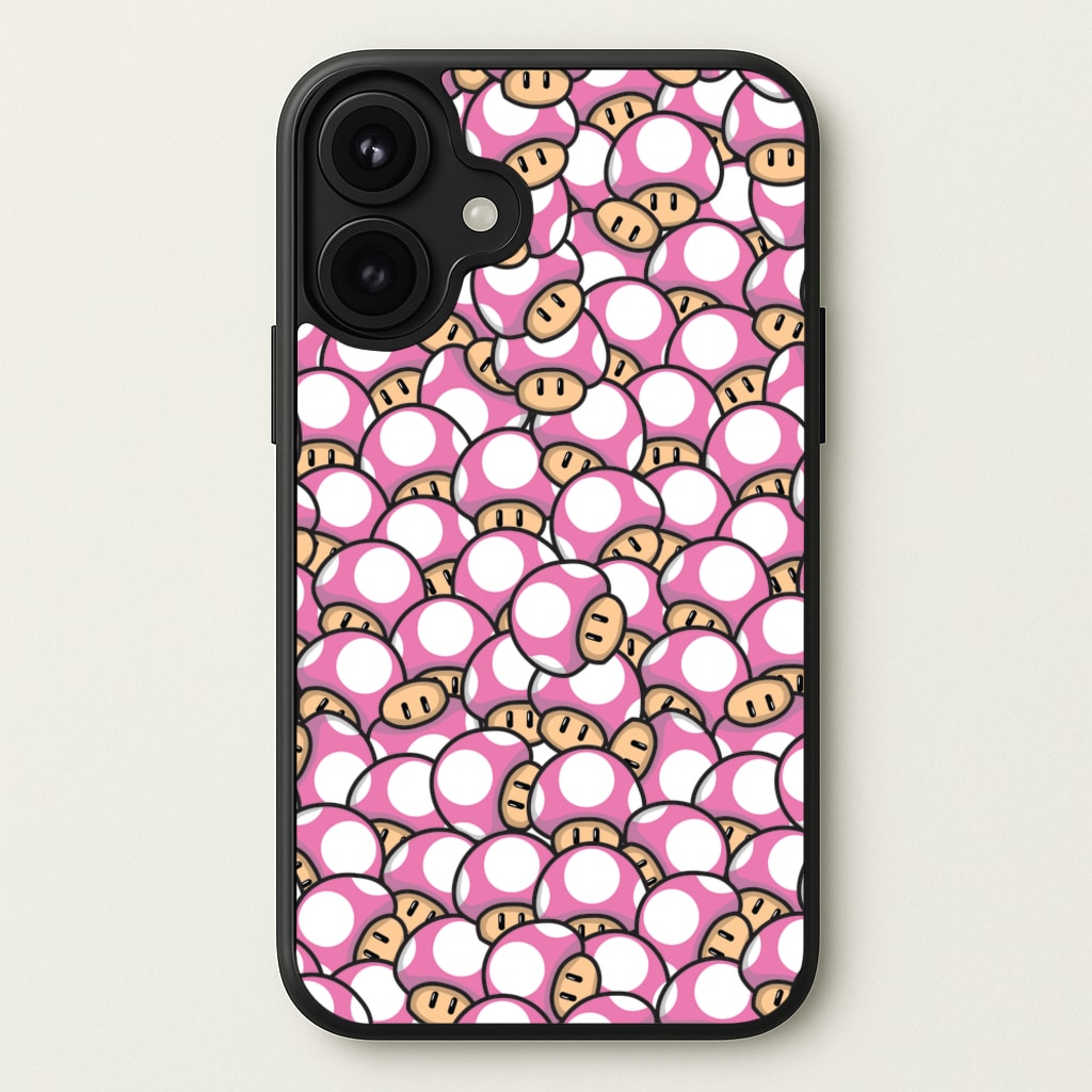 Mushroom Pattern - Pink Phone Case for iPhone 17
