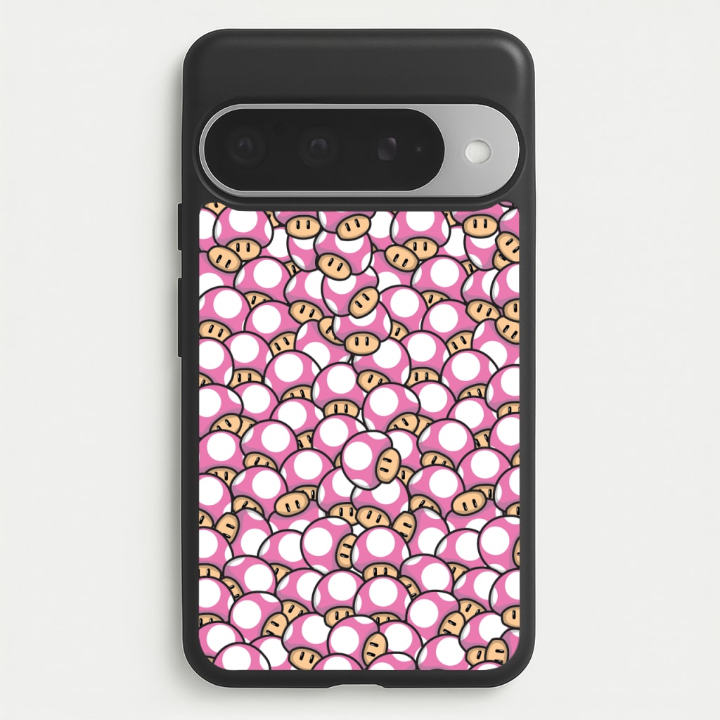 Mushroom Pattern - Pink Phone Case for Google Pixel 10 Pro XL