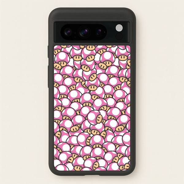 Mushroom Pattern - Pink - The Super Mario Bros Phone Case for Google Pixel 8 Pro