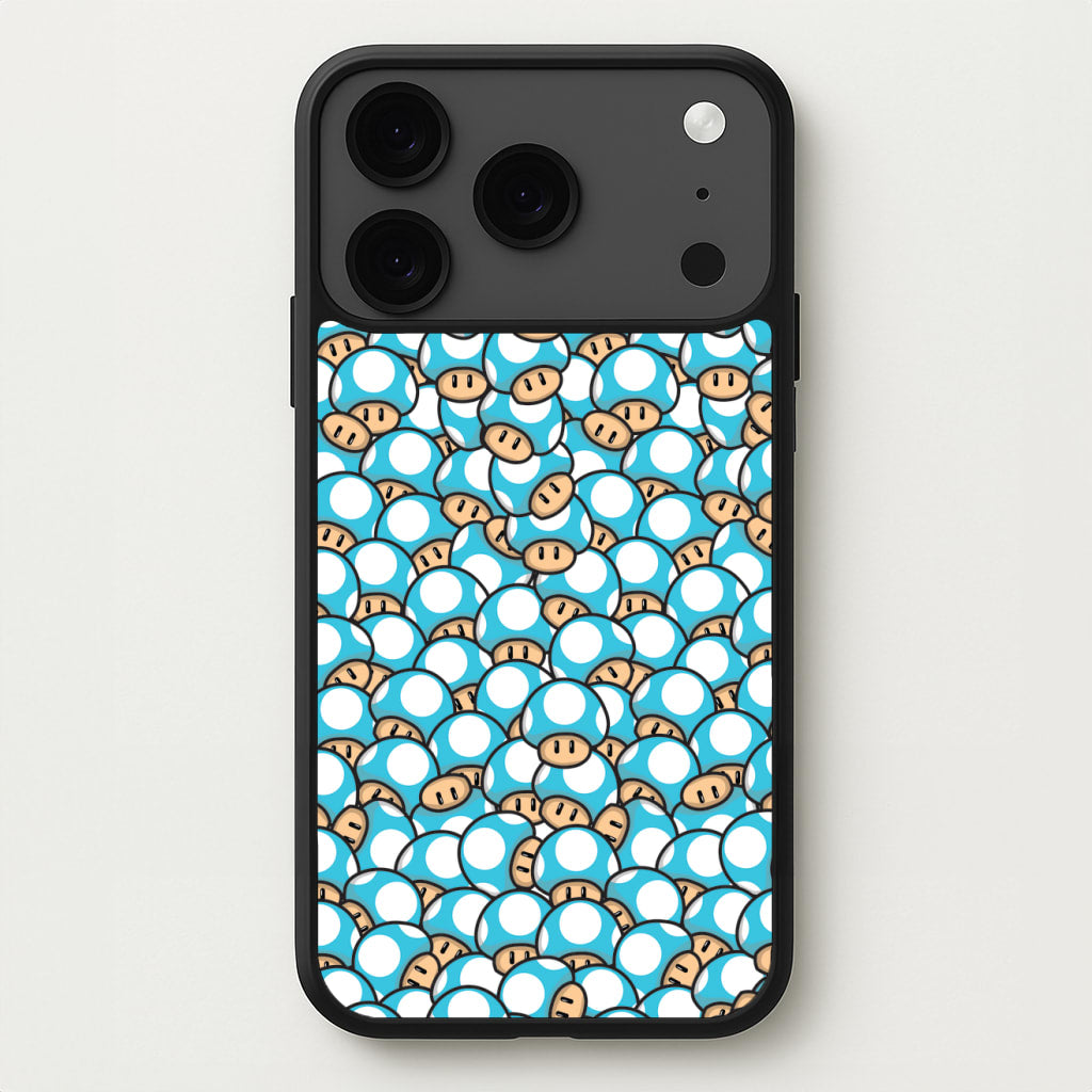 Mushroom Pattern - Light Blue Phone Case for iPhone 17 Pro