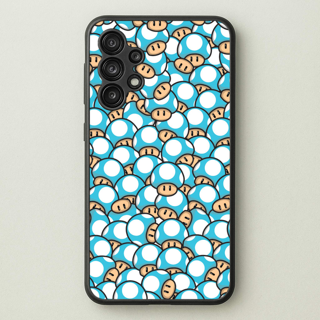 Mushroom Pattern - Light Blue - The Super Mario Bros Phone Case for Galaxy A13