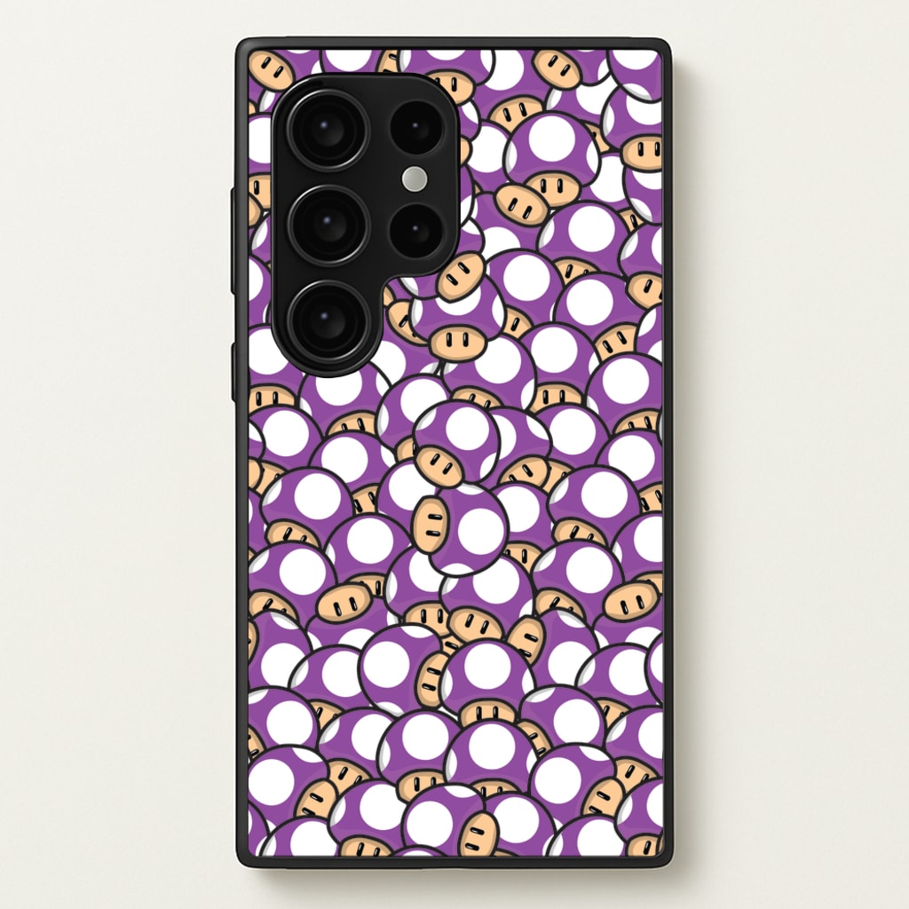 Mushroom Pattern - Purple - The Super Mario Bros Phone Case for Galaxy S24 Ultra