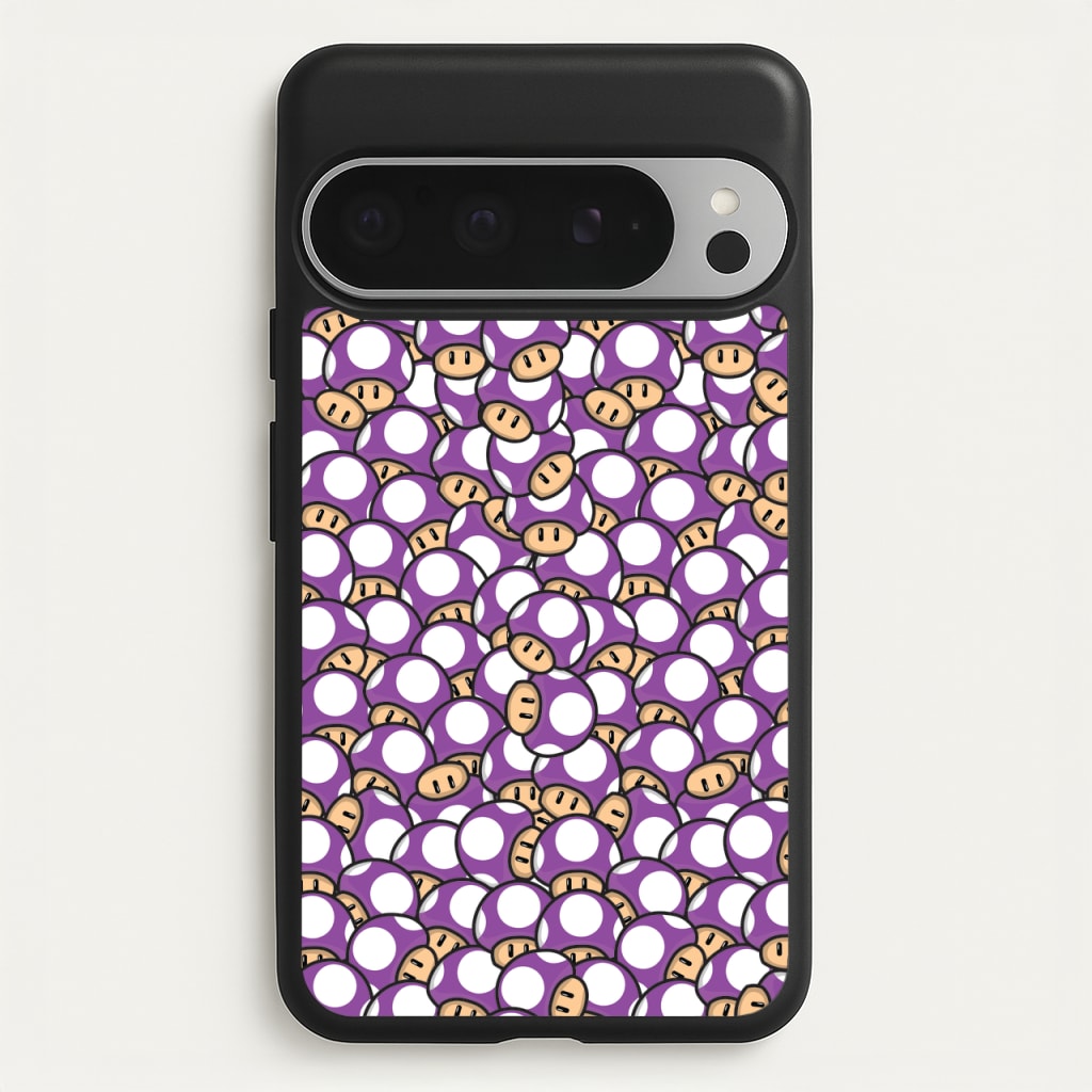 Mushroom Pattern - Purple - The Super Mario Bros Phone Case for Google Pixel 9 Pro XL