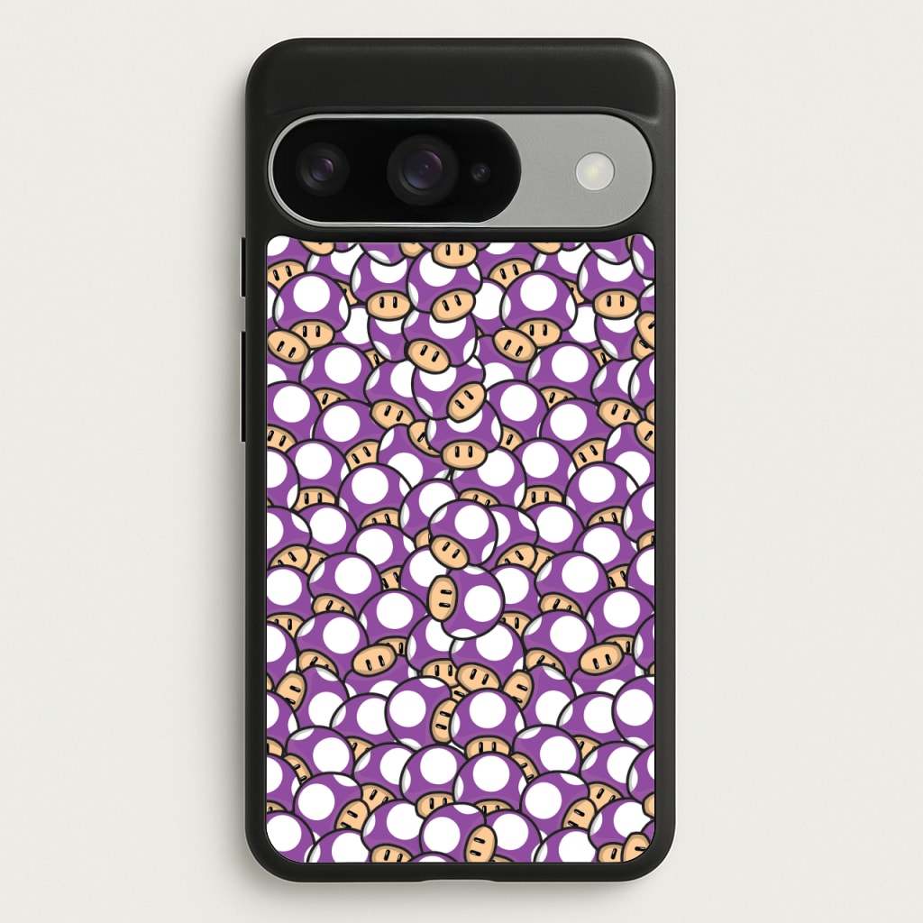 Mushroom Pattern - Purple Phone Case for Google Pixel 10 / 10 Pro