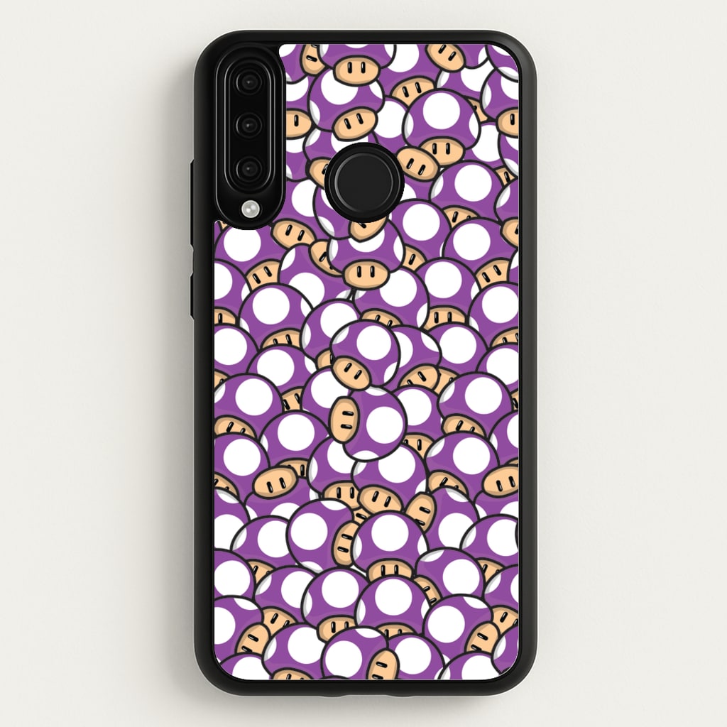 Mushroom Pattern - Purple - The Super Mario Bros Phone Case for Huawei P30 Lite