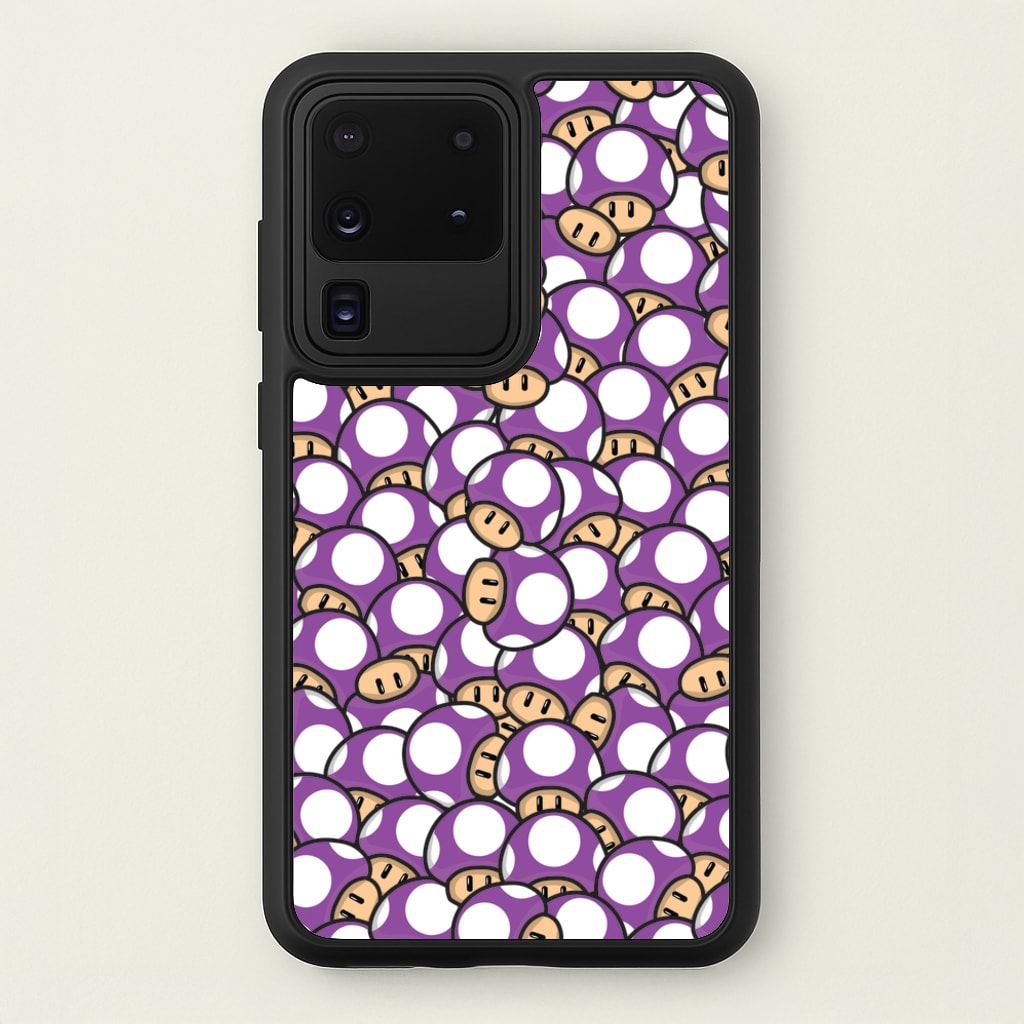 Mushroom Pattern - Purple - The Super Mario Bros Phone Case for Galaxy S20 Ultra