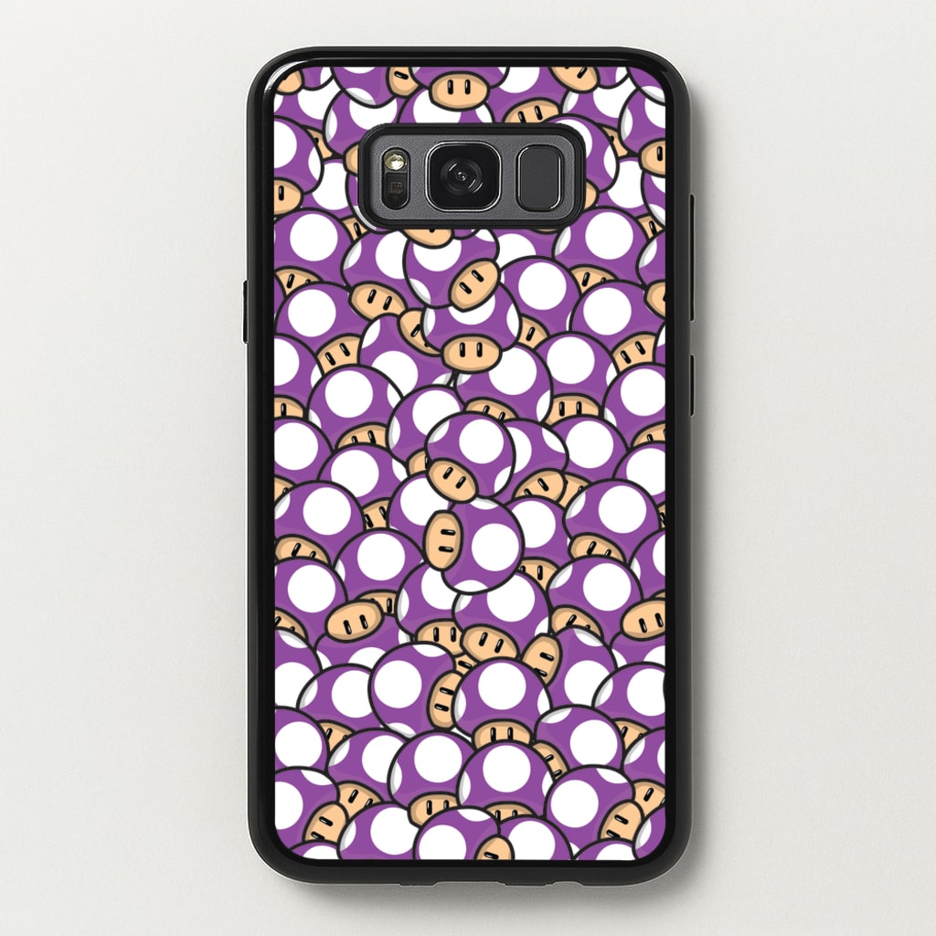 Mushroom Pattern - Purple - The Super Mario Bros Phone Case for Galaxy S8 Plus