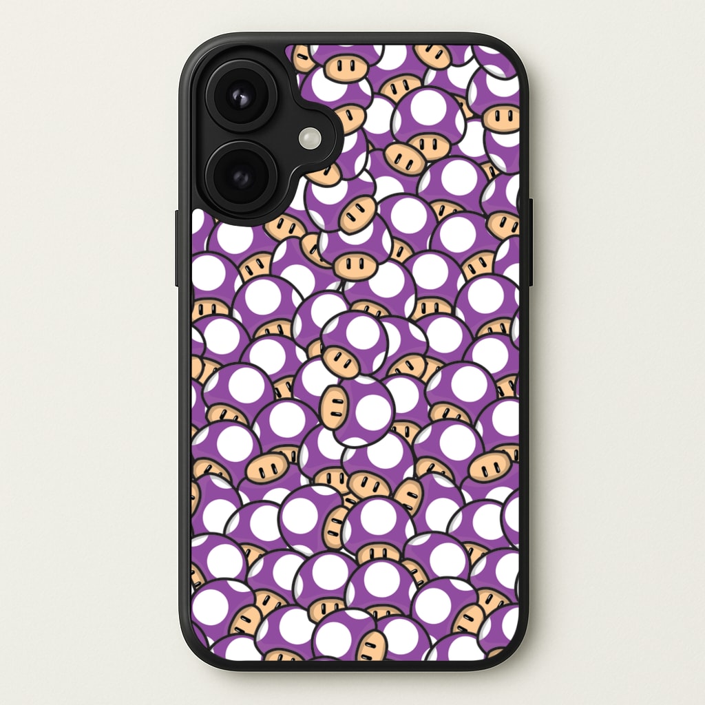 Mushroom Pattern - Purple Phone Case for iPhone 17