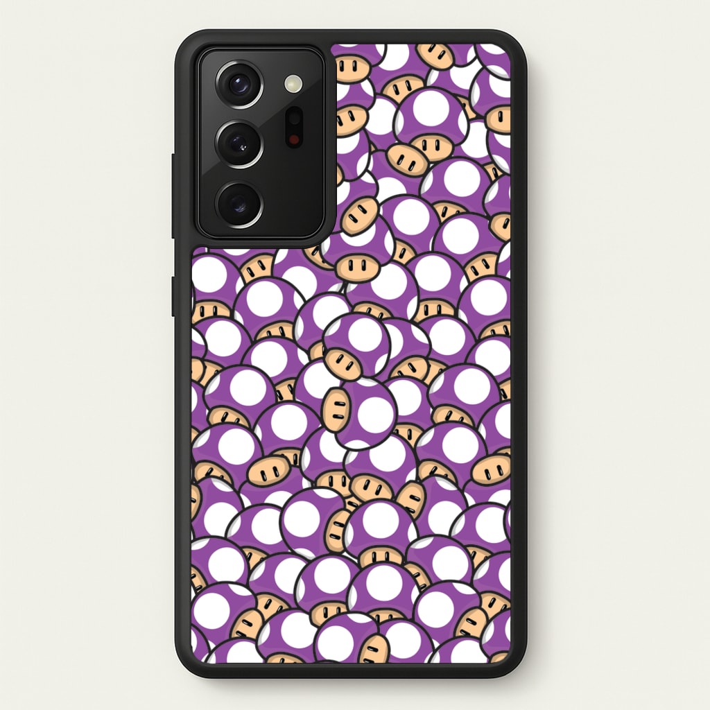 Mushroom Pattern - Purple - The Super Mario Bros Phone Case for Galaxy Note 20 Ultra