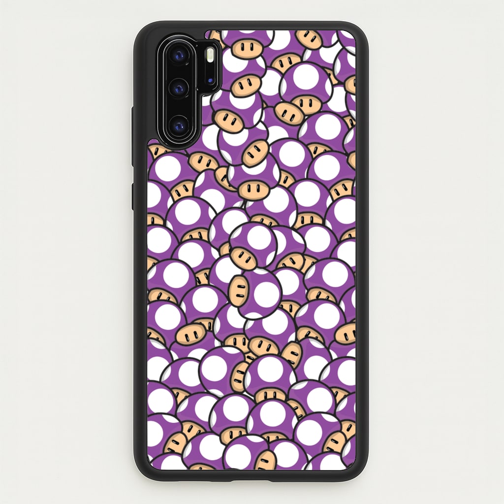 Mushroom Pattern - Purple - The Super Mario Bros Phone Case for Huawei P30 Pro