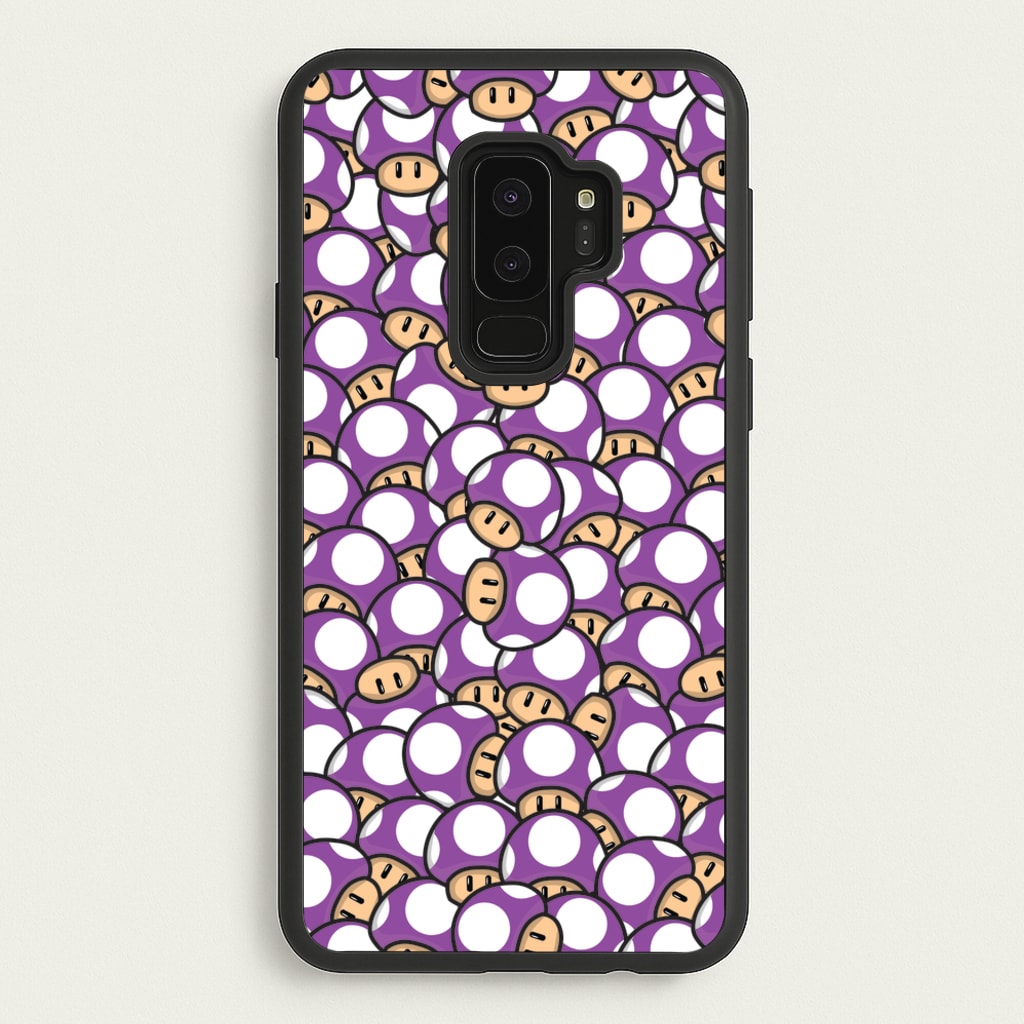 Mushroom Pattern - Purple - The Super Mario Bros Phone Case for Galaxy S9 Plus