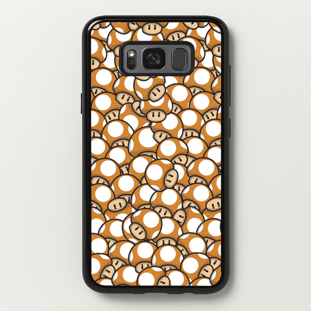Mushroom Pattern - Orange - The Super Mario Bros Phone Case for Galaxy S8 Plus