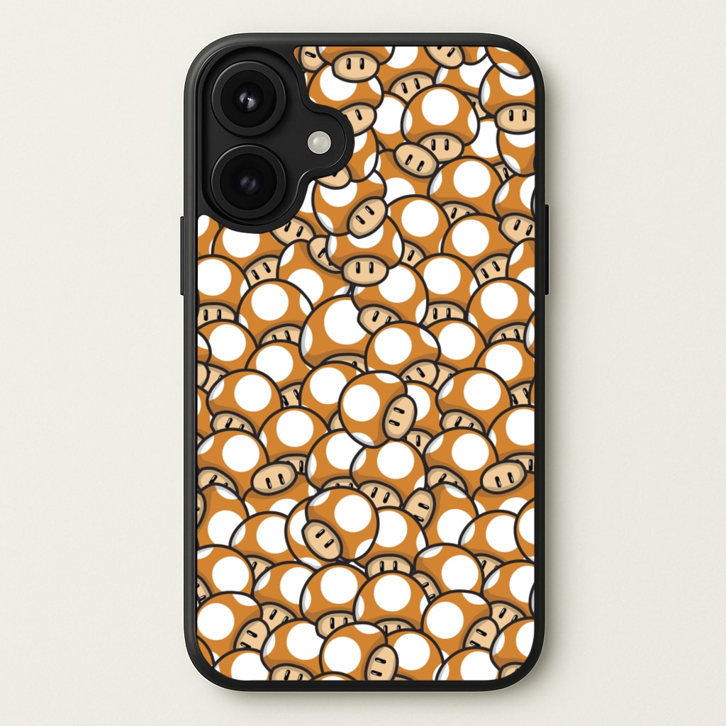 Mushroom Pattern - Orange Phone Case for iPhone 17