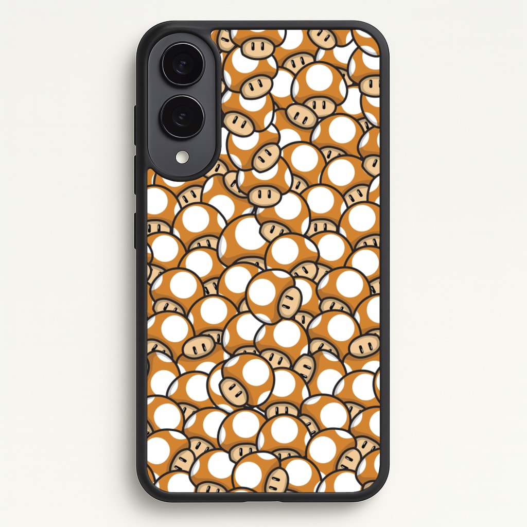 Mushroom Pattern - Orange - The Super Mario Bros Phone Case for Galaxy S25 Edge