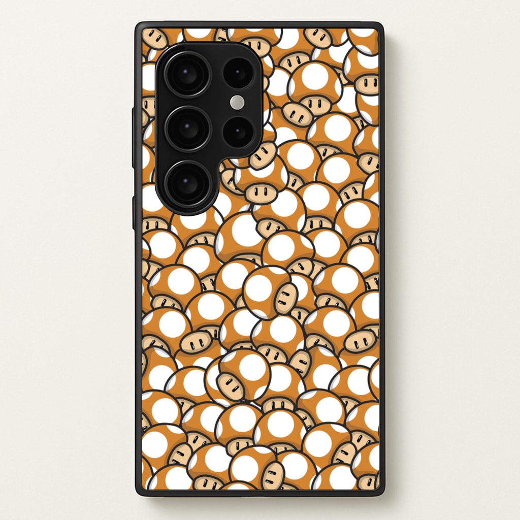 Mushroom Pattern - Orange - The Super Mario Bros Phone Case for Galaxy S24 Ultra