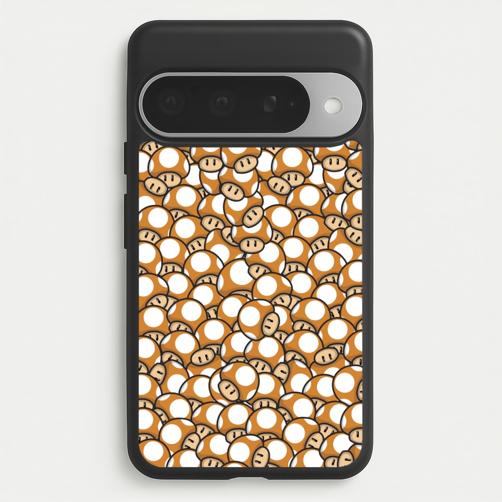 Mushroom Pattern - Orange Phone Case for Google Pixel 10 Pro XL