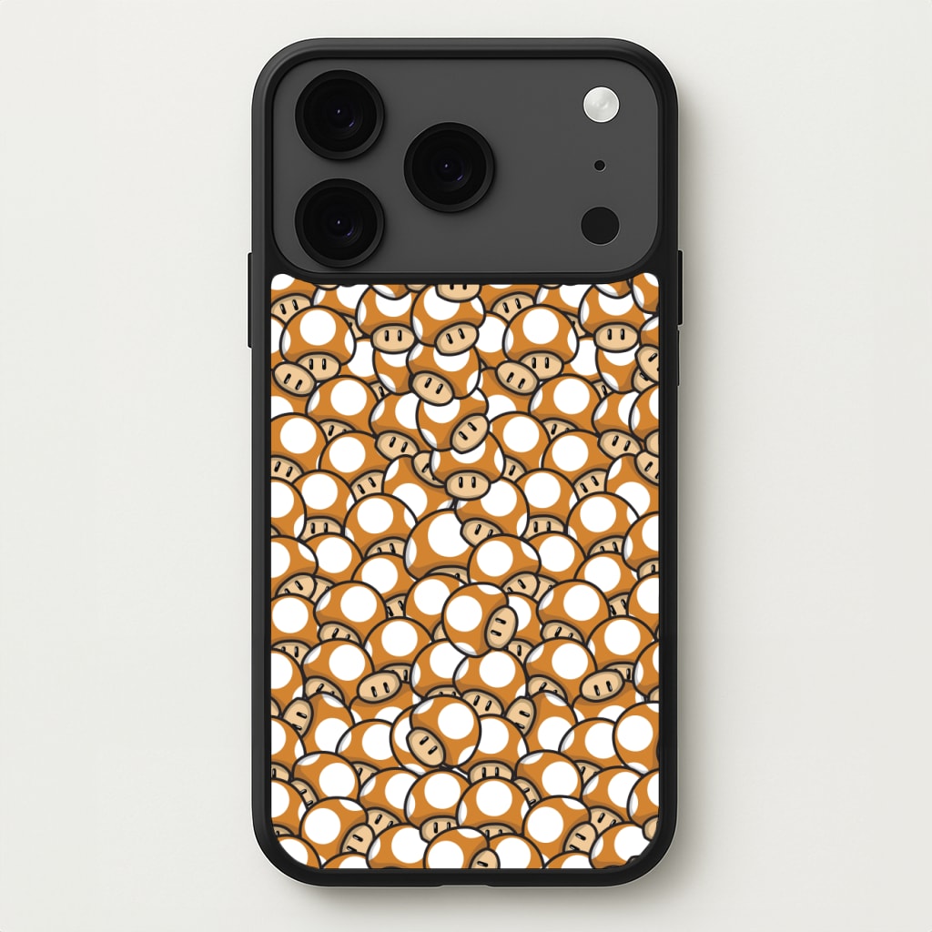Mushroom Pattern - Orange Phone Case for iPhone 17 Pro