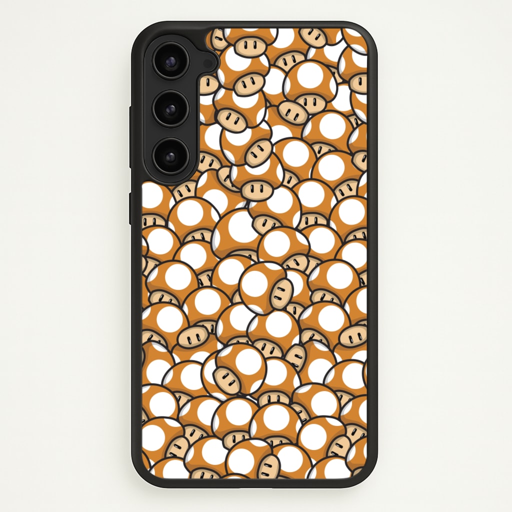 Mushroom Pattern - Orange - The Super Mario Bros Phone Case for Galaxy S23