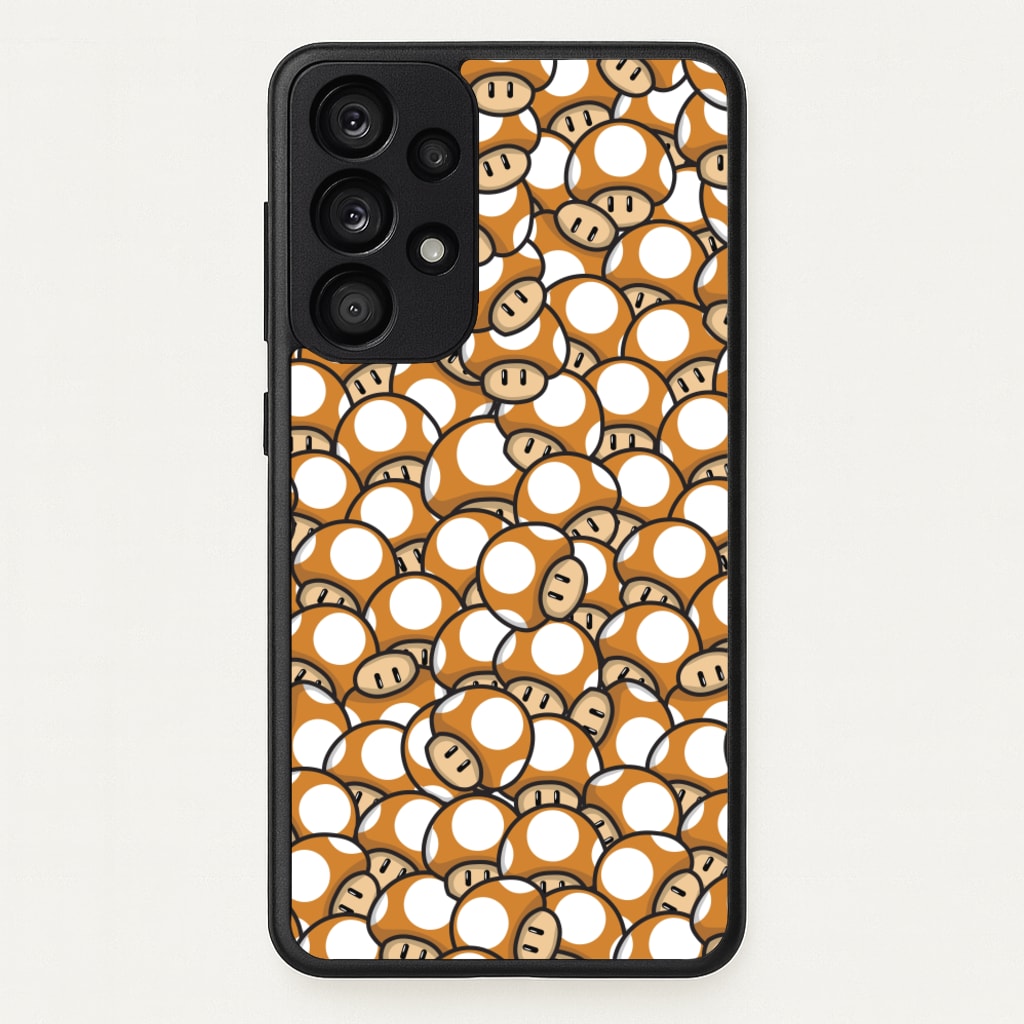 Mushroom Pattern - Orange - The Super Mario Bros Phone Case for Galaxy A53