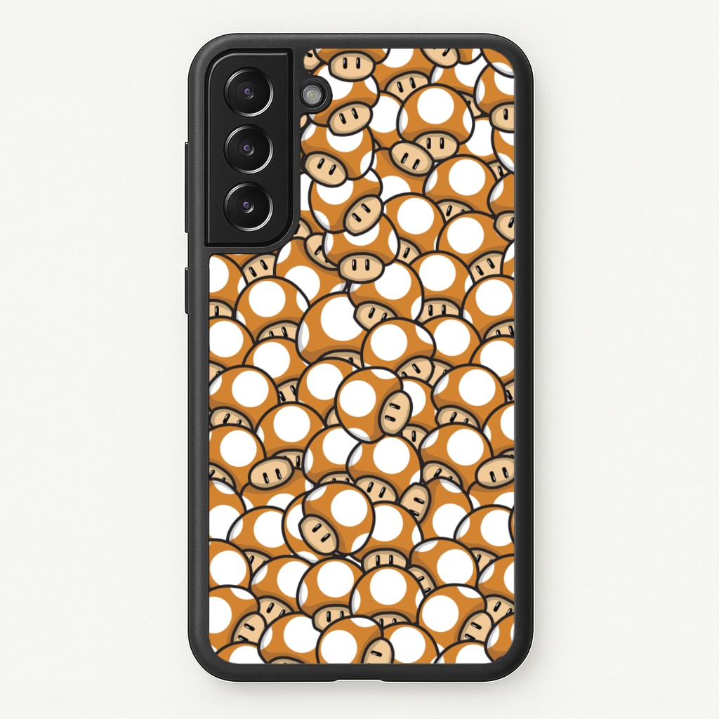 Mushroom Pattern - Orange - The Super Mario Bros Phone Case for Galaxy S21 Plus