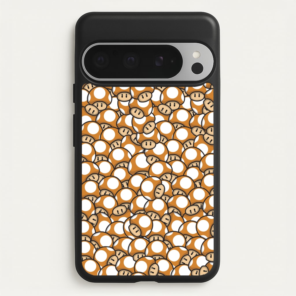 Mushroom Pattern - Orange - The Super Mario Bros Phone Case for Google Pixel 9 Pro XL