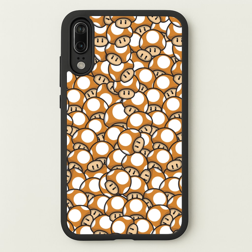 Mushroom Pattern - Orange - The Super Mario Bros Phone Case for Huawei P20