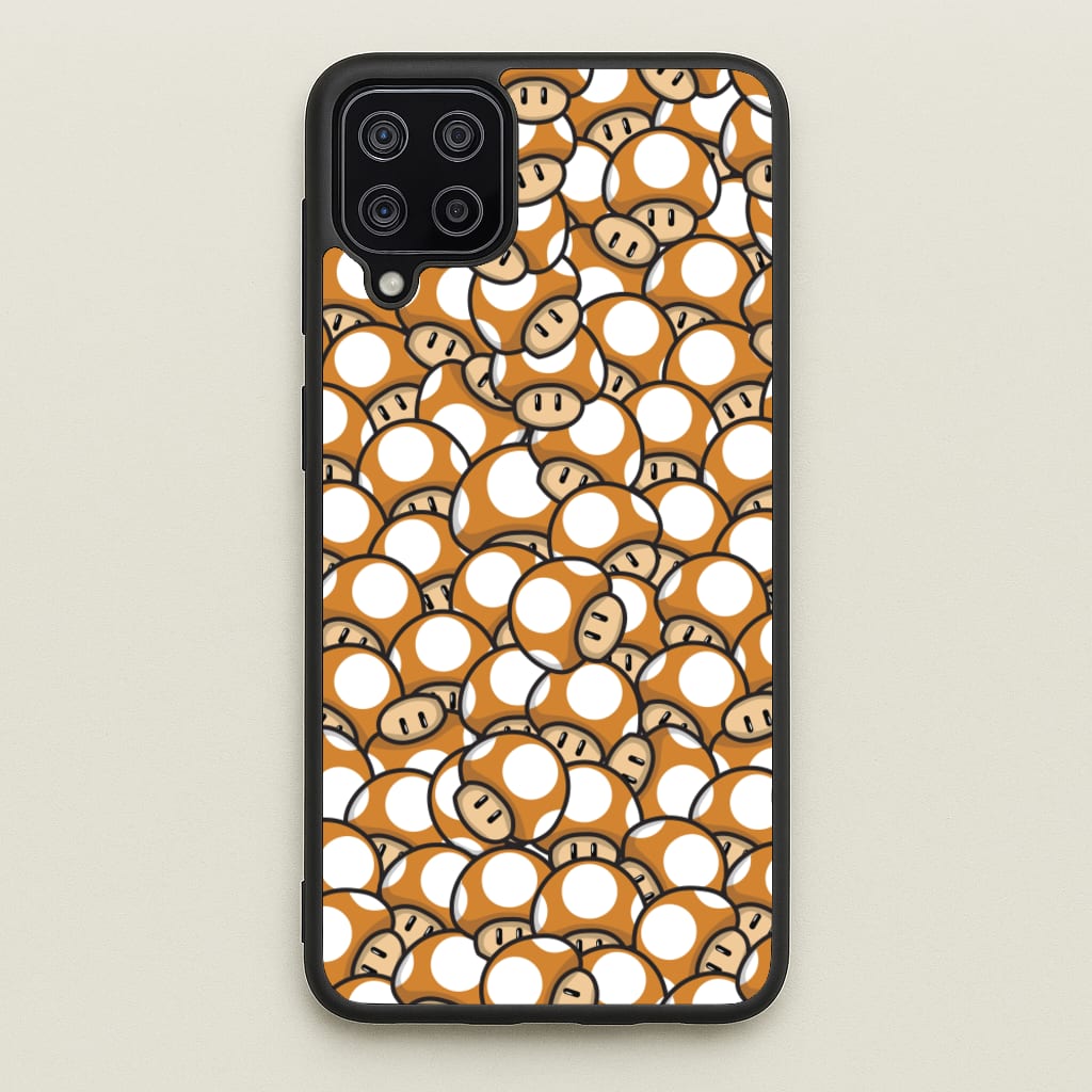 Mushroom Pattern - Orange - The Super Mario Bros Phone Case for Galaxy A12