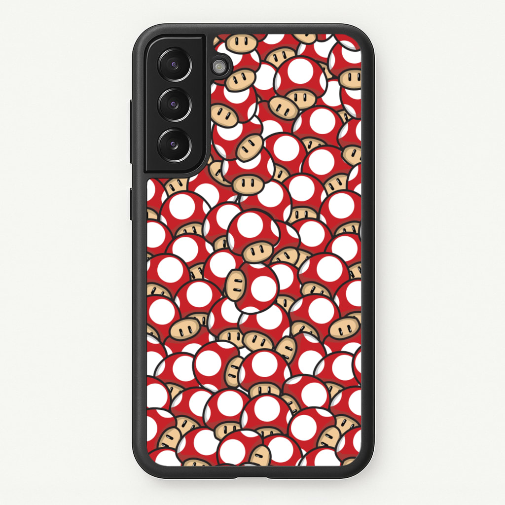 Mushroom Pattern - Red - The Super Mario Bros Phone Case for Galaxy S22 Plus