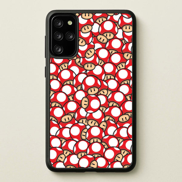 Mushroom Pattern - Red - The Super Mario Bros Phone Case for Galaxy S20 Plus