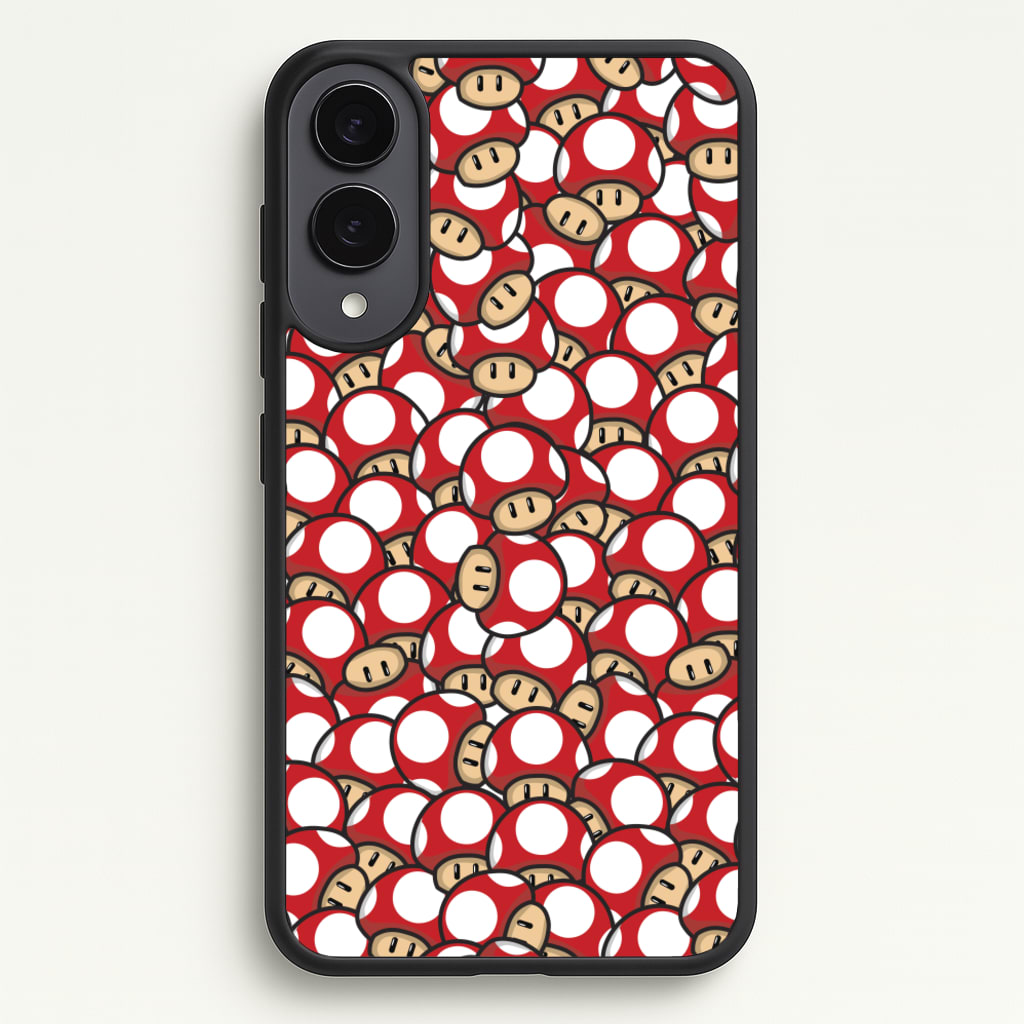 Mushroom Pattern - Red - The Super Mario Bros Phone Case for Galaxy S25 Edge