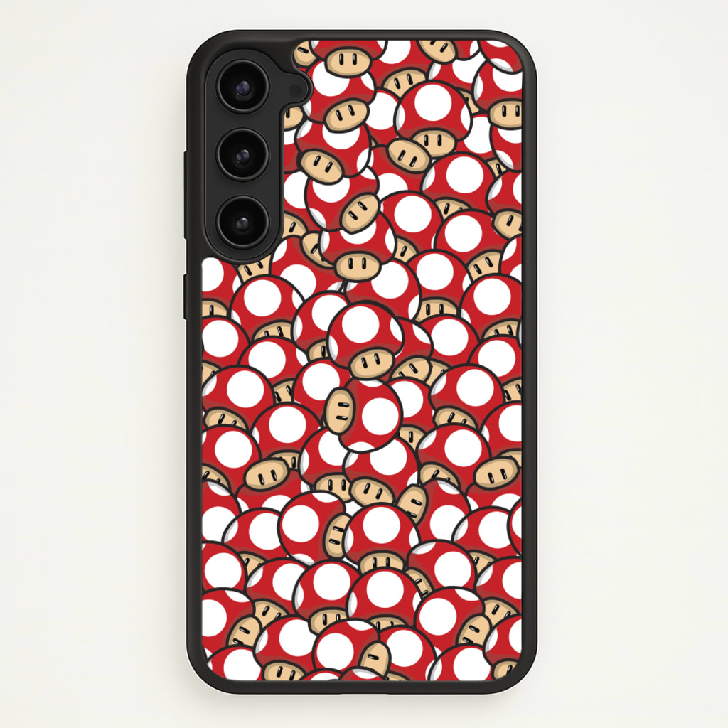 Mushroom Pattern - Red - The Super Mario Bros Phone Case for Galaxy S23