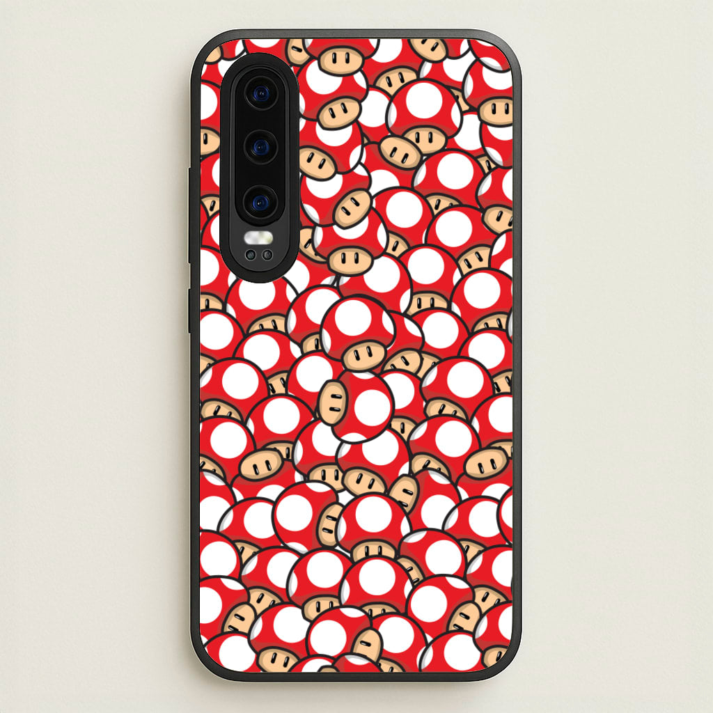 Mushroom Pattern - Red - The Super Mario Bros Phone Case for Huawei P30