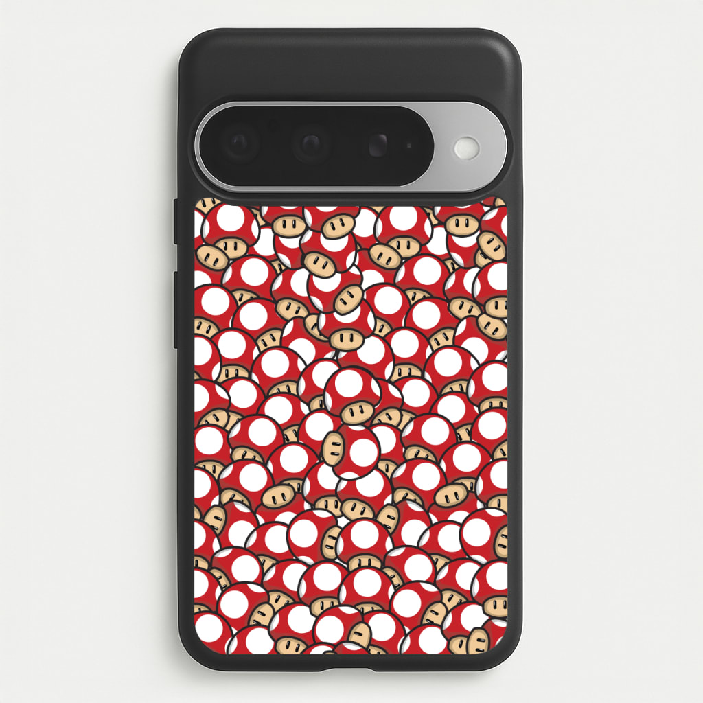 Mushroom Pattern - Red Phone Case for Google Pixel 10 Pro XL