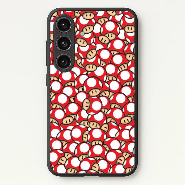 Mushroom Pattern - Red - The Super Mario Bros Phone Case for Galaxy S24 Plus