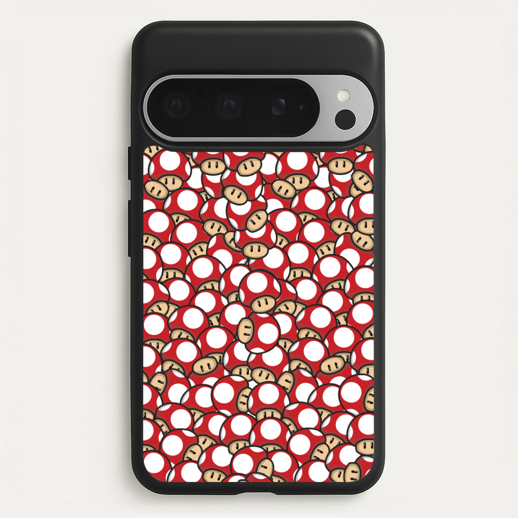 Mushroom Pattern - Red - The Super Mario Bros Phone Case for Google Pixel 9 Pro XL