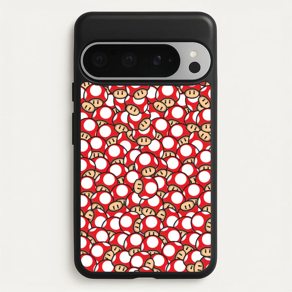 Mushroom Pattern - Red - The Super Mario Bros Phone Case for Google Pixel 9 Pro XL