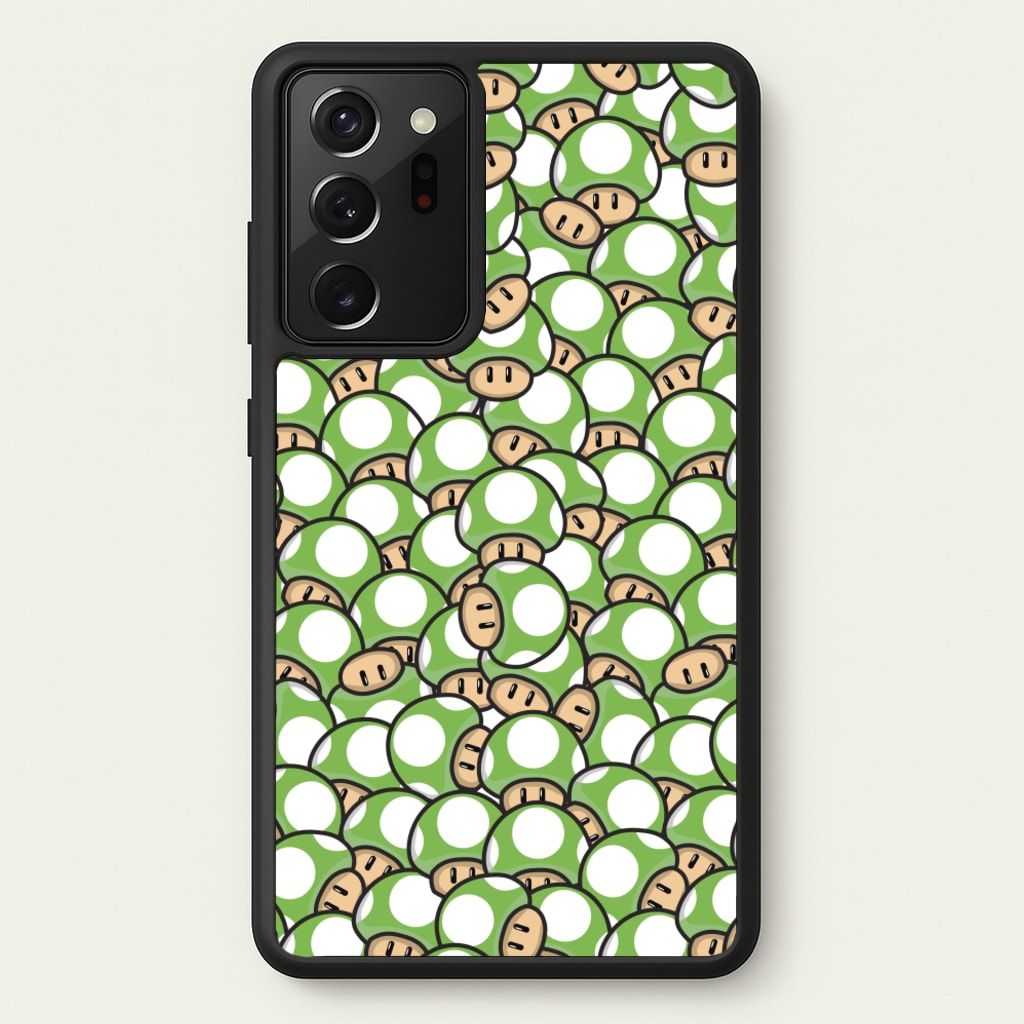 Mushroom Pattern - Green - The Super Mario Bros Phone Case for Galaxy Note 20 Ultra