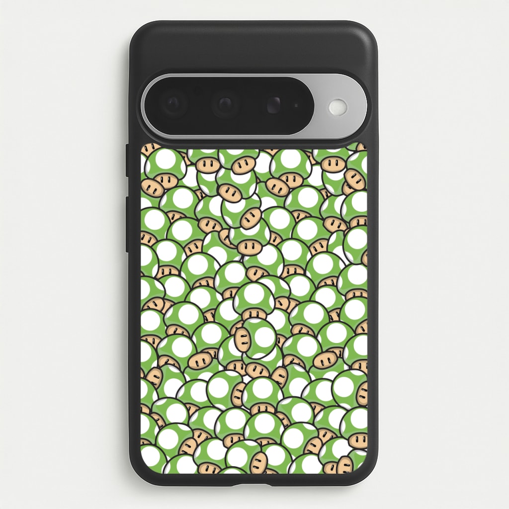 Mushroom Pattern - Green Phone Case for Google Pixel 10 Pro XL